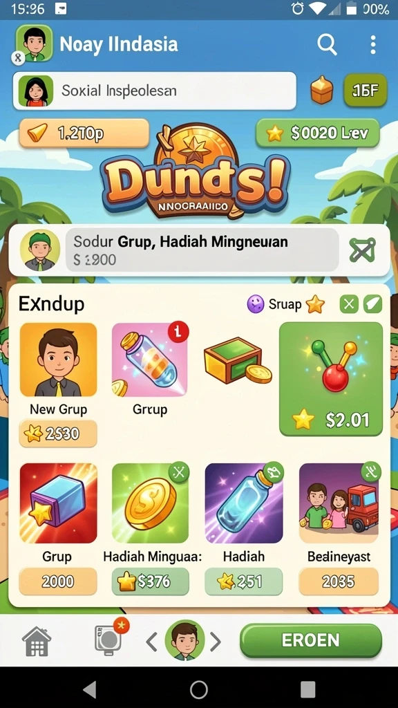 Menu pengaturan yang mudah diakses untuk menyesuaikan pengalaman bermain.