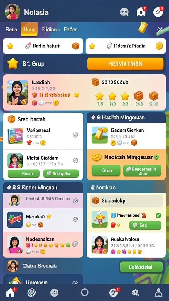 Karakter unik yang bisa dipilih menjadikan game lebih menarik.