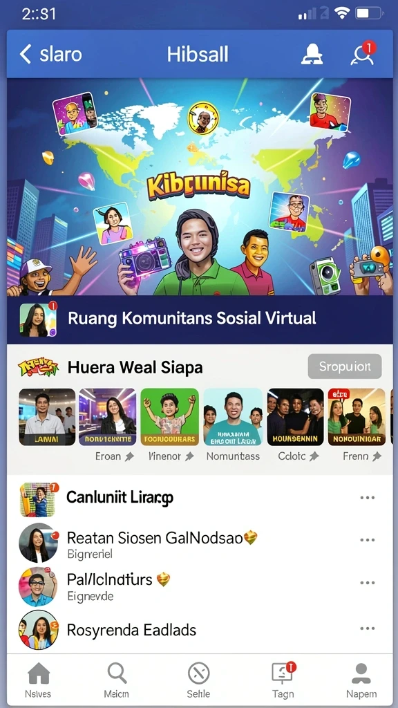 Tampilan awal yang menarik dan mengundang.