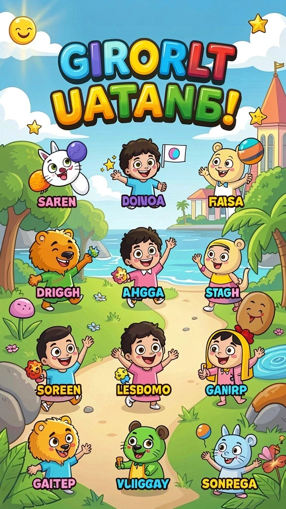 Screenshot menunjukkan tampilan level awal yang menarik.
