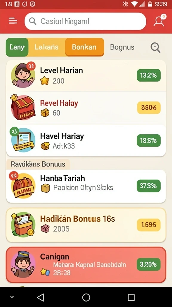 Mode permainan yang bervariasi dan menarik.