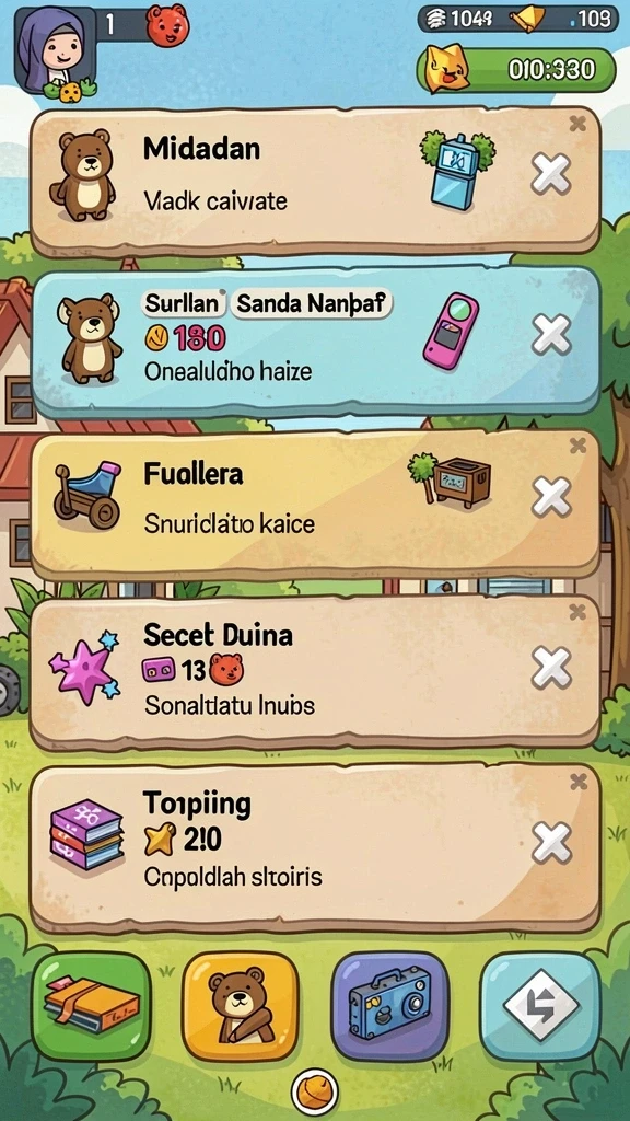 Screenshot menunjukkan suasana hutan yang rimbun dan menawan.