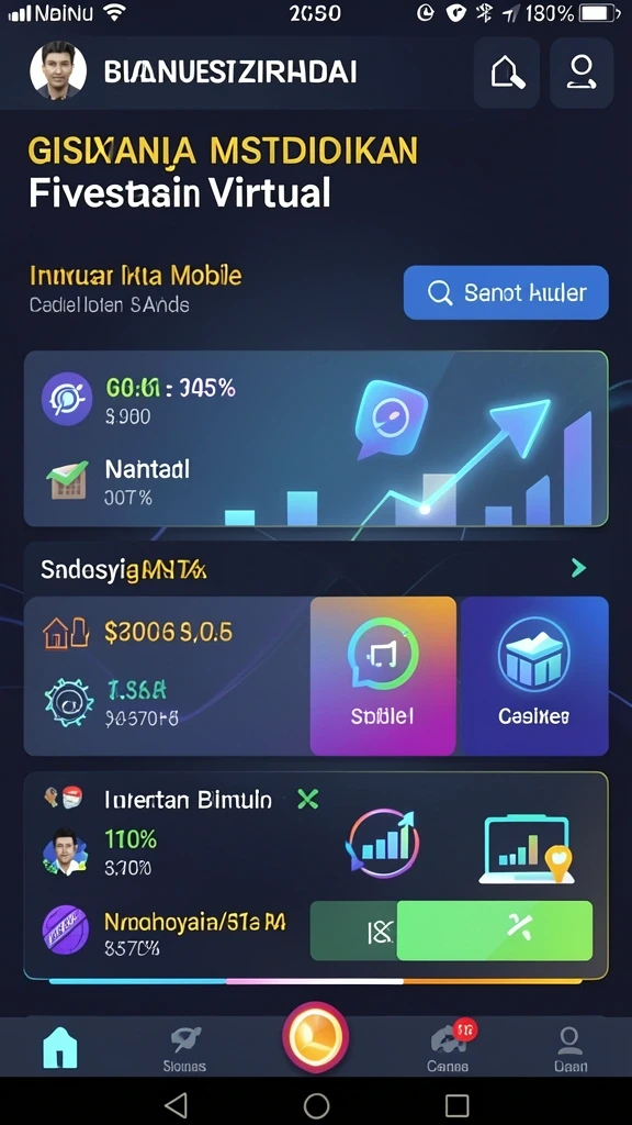 Tangkapan layar aplikasi menunjukkan tampilan menu utama yang menarik.