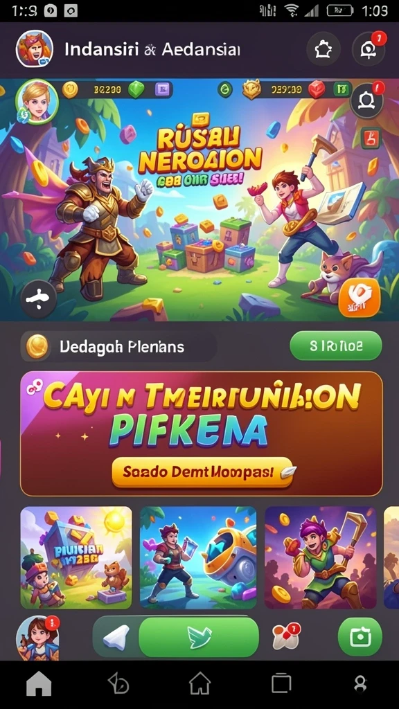 Interaksi sosial dengan teman dalam game.