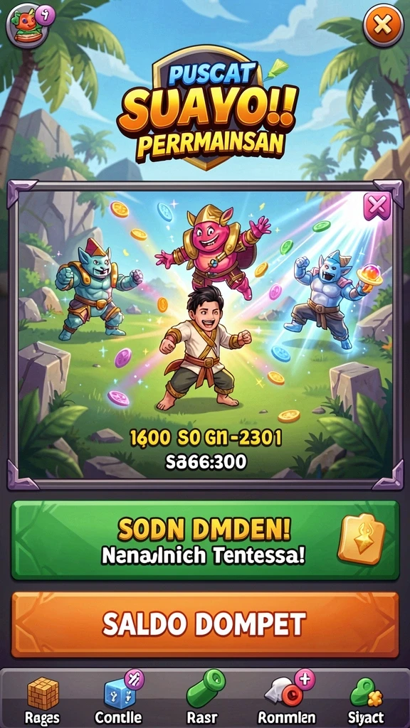 Tampilan mesin slot yang menarik dan berwarna-warni.