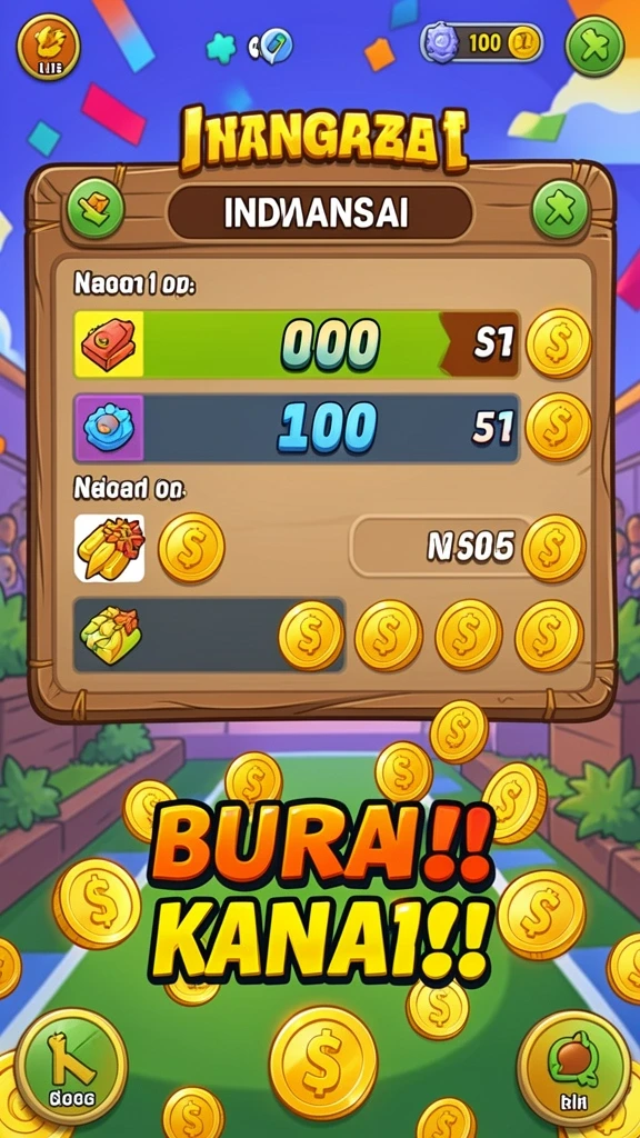 Tampilan menu utama yang interaktif.