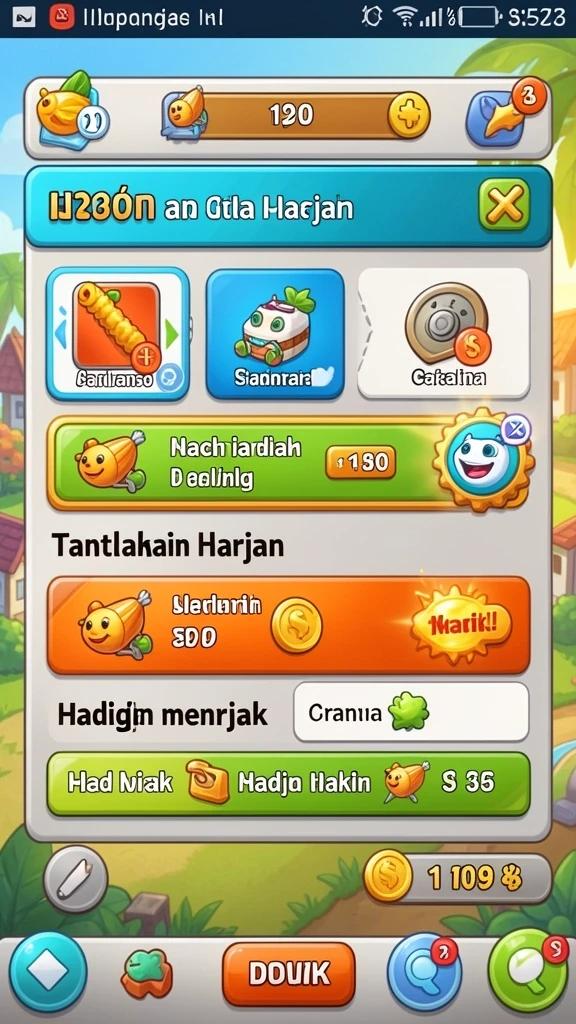 Fitur upgrade karakter yang menarik perhatian.