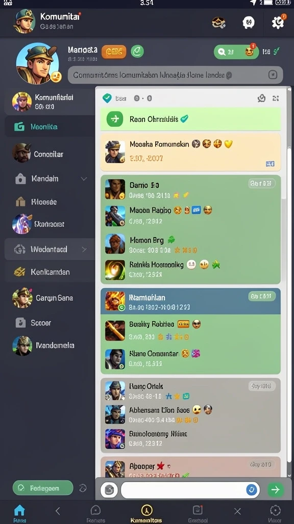 Tampilan menu utama yang menarik dan intuitif.