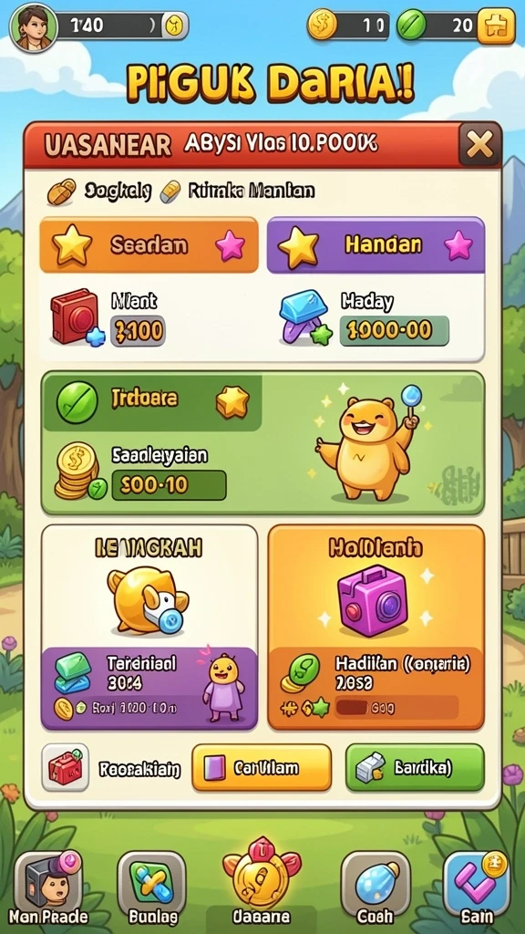 Pemandangan gameplay yang menarik dan menantang.