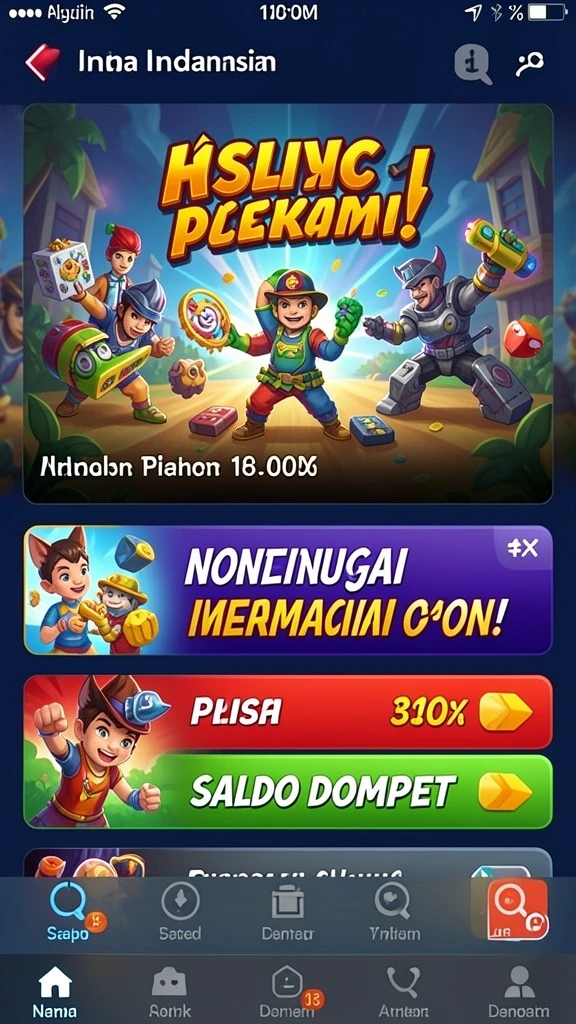 Tantangan seru di setiap level permainan.
